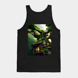 Fairy Fantasy Treehouse In Forest Tank Top